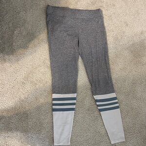 Bombshell Sportswear Gray and White Kids Leggings